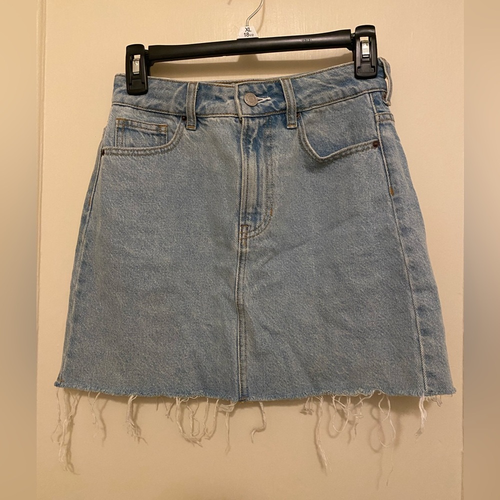 PacSun Light Blue Denim Mini Skirt